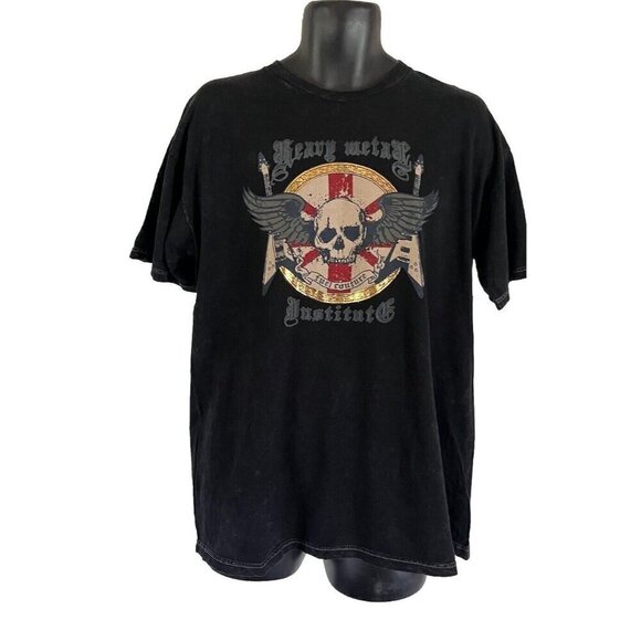 FUEL By Cheap Thrills Men's Short Sleeve Heavy metal Institute T-Shirt Size L - Picture 2 of 8